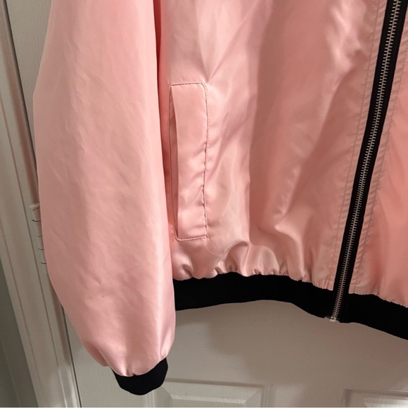 Women’s Pink Bomber Jacket Size Large - Picture 2 of 7